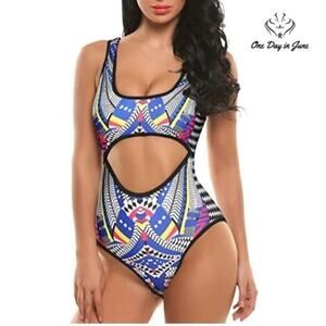 Ekouaer Cut Out One Piece Swimsuit Size XXL